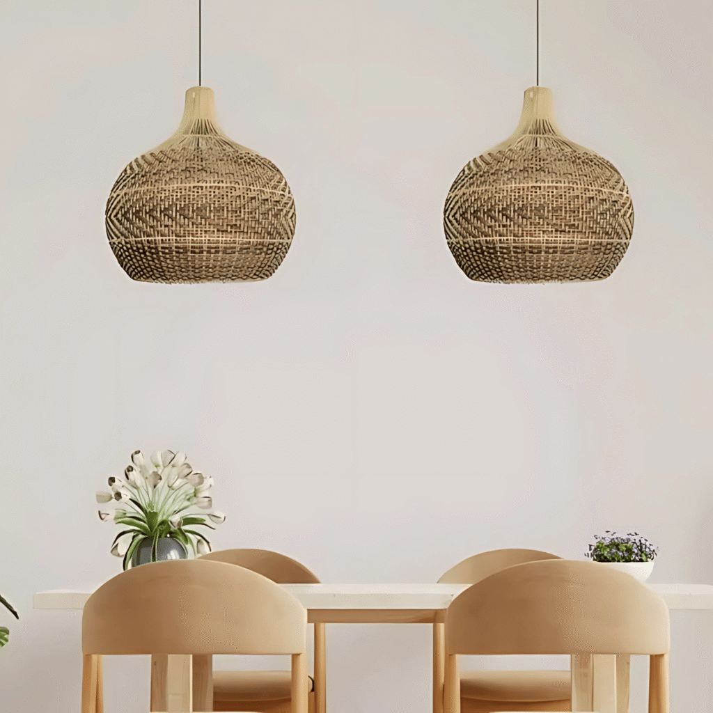 Bohemisk rottinglampa med organisk charm TAKLAMPA.SE