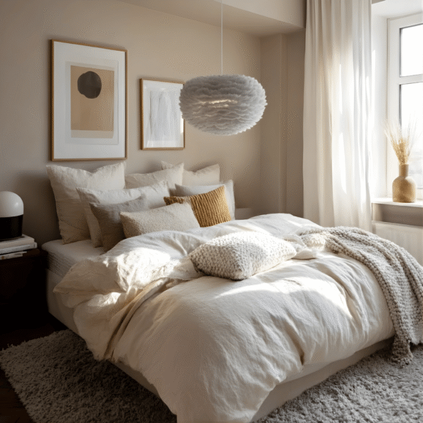 Goosy Grey – Taklampa med fjädrar TAKLAMPA.SE