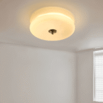 Krämfärgad glas taklampa TAKLAMPA.SE