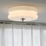 Krämfärgad glas taklampa TAKLAMPA.SE