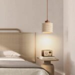 Minimalistisk travertinlampa TAKLAMPA.SE