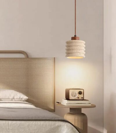 Minimalistisk travertinlampa TAKLAMPA.SE