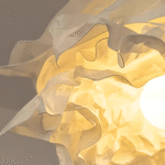 Nimbus – Skulptural taklampa i tyg TAKLAMPA.SE