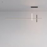 TAKLAMPA.SE Svart 120cm Stor taklampa mässing