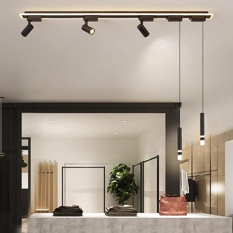 taklampa-kok-industri-riktbar-3-2-huvuden-taklampa-se-1198623047 TAKLAMPA.SE Luminaire Plafonnier 3 + 2 Huvuden Taklampa kök industri riktbar