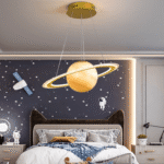 TAKLAMPA.SE Suspension Luminaire Guld Taklampa sovrum planet