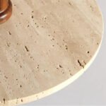 Wabi Sabi-inspirerad taklampa i naturlig travertin TAKLAMPA.SE